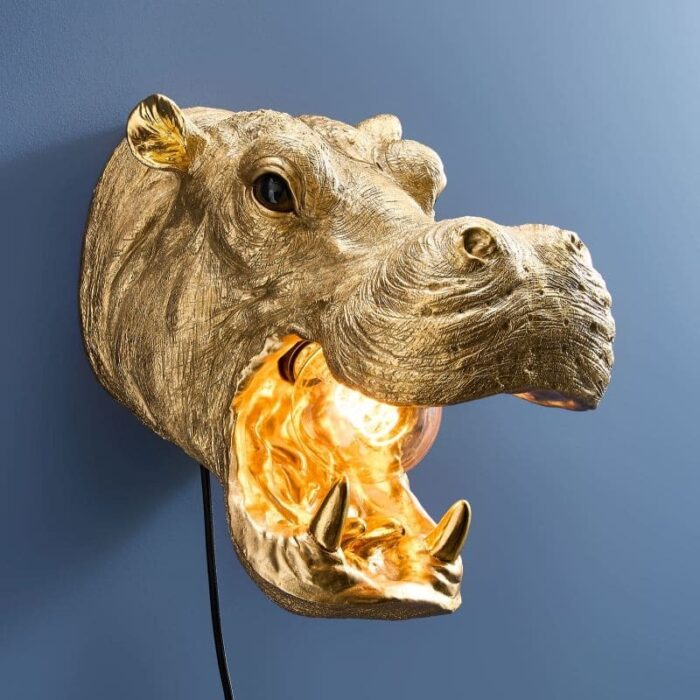 Wall Lamp Hippopotamus Patty Gold