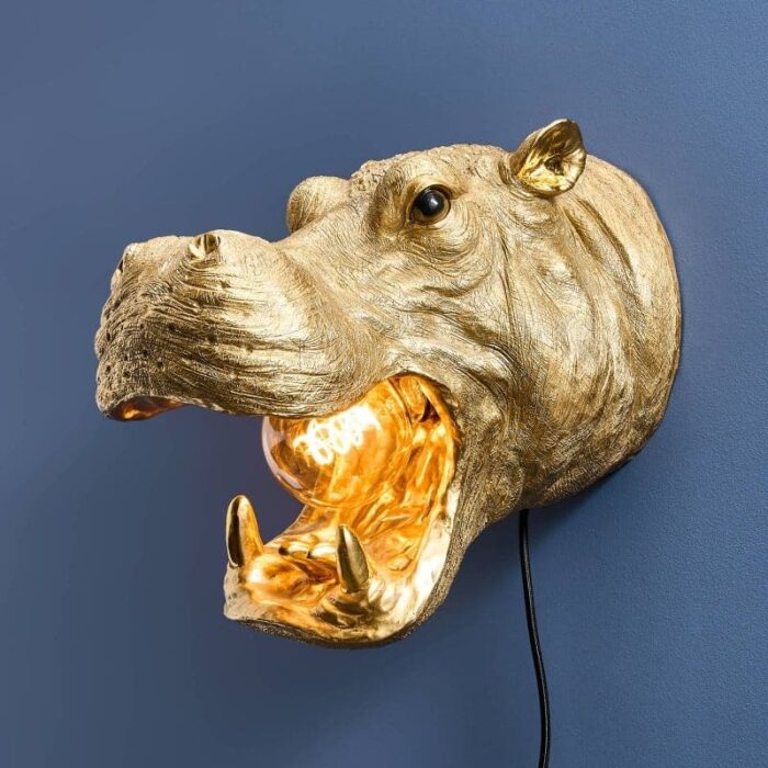 Wall Lamp Hippopotamus Patty Gold