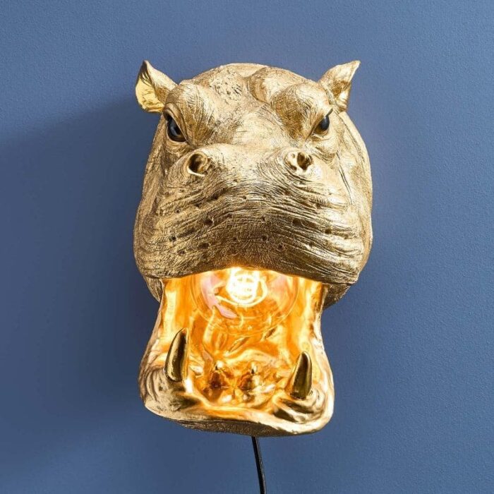 Wall Lamp Hippopotamus Patty Gold