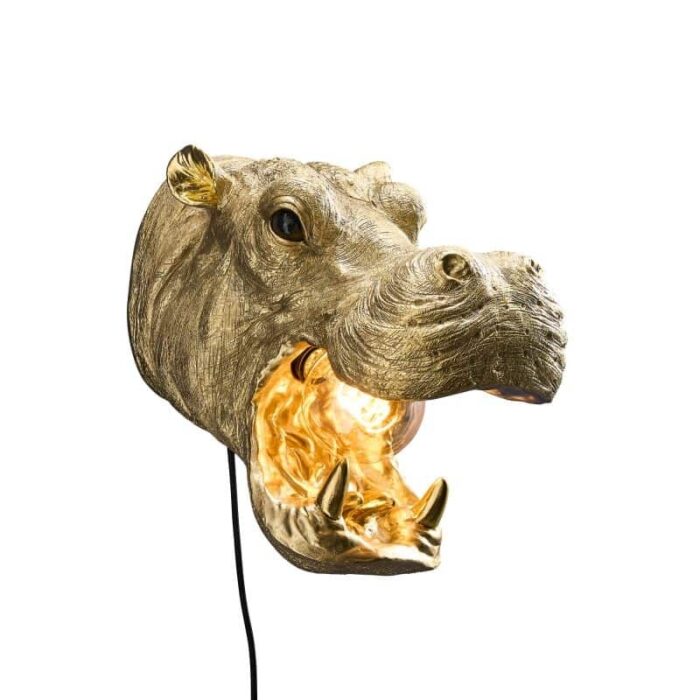 Wall Lamp Hippopotamus Patty Gold