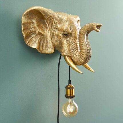 Wall Lamp Elephant Jumbo Gold