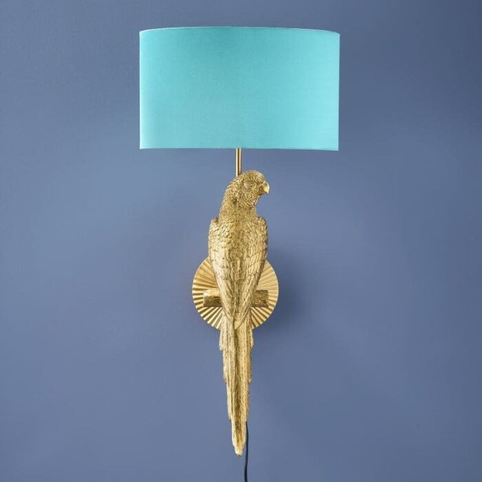 Wall Lamp Parrot Percy Right Gold-Turquoise