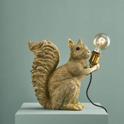 Table Lamp Squirrel Eduard Eichhorn Gold