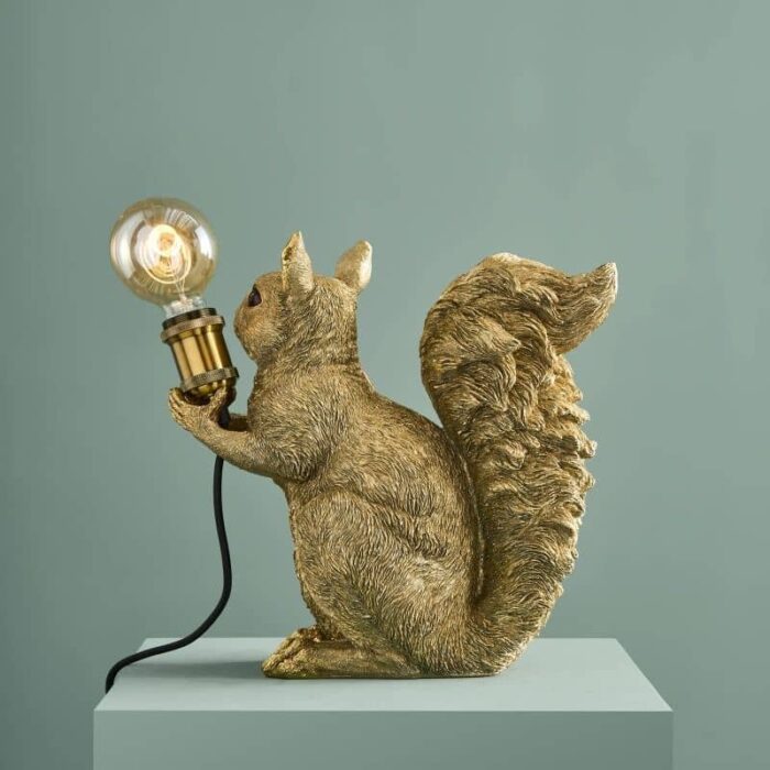 Table Lamp Squirrel Eduard Eichhorn Gold