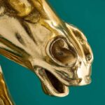 Premium Metal Table Lamp Horse Gold