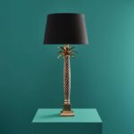 Table Lamp Palm Tree Gold-Black