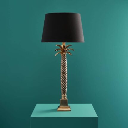 Table Lamp Palm Tree Gold-Black