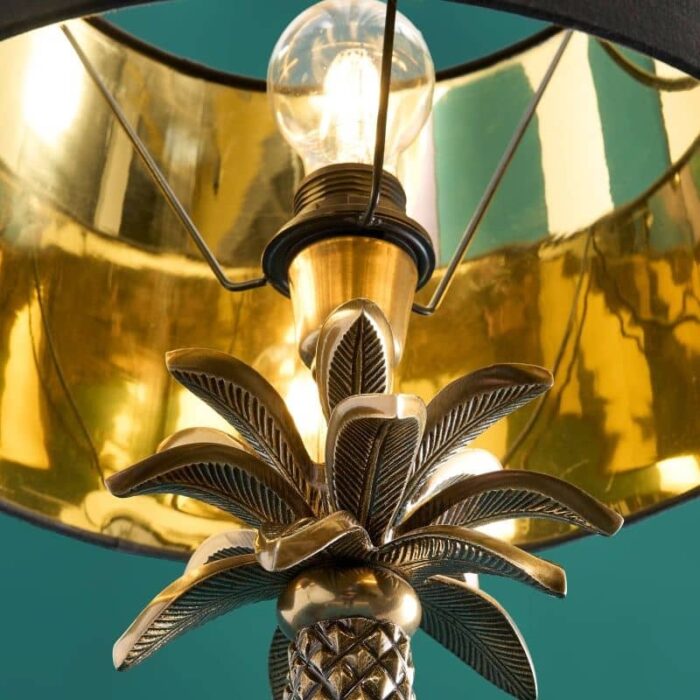 Table Lamp Palm Tree Gold-Black