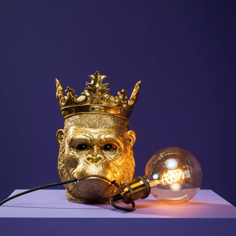 Wall Lamp Monkey Kong Gold