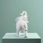 Table Lamp Elephant Dumbo White-Gold
