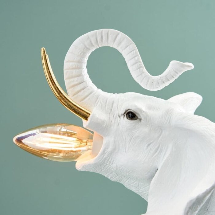 Table Lamp Elephant Dumbo White-Gold