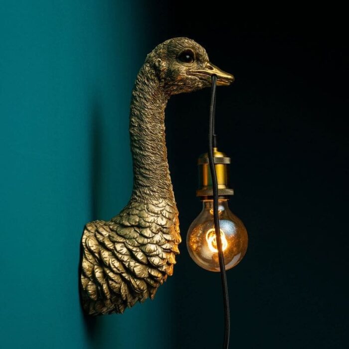Wall Lamp Ostrich Baby Franz Josef Gold