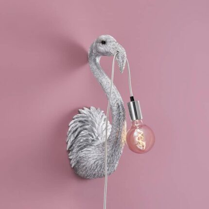 Wall Lamp Flamingo Tiffany Junior Silver