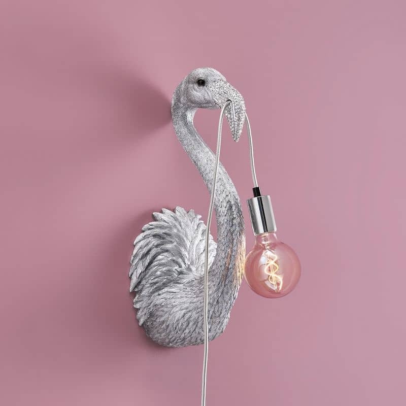 Wall Lamp Flamingo Tiffany Junior Silver