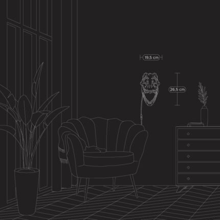 Wall Lamp Dinosaur Rexy Gold