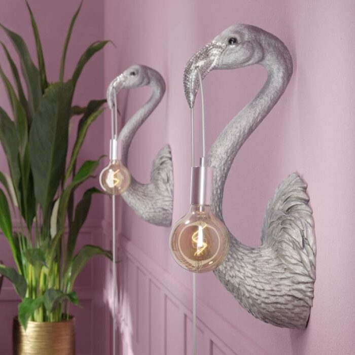 Wall Lamp Flamingo Tiffany Junior Silver