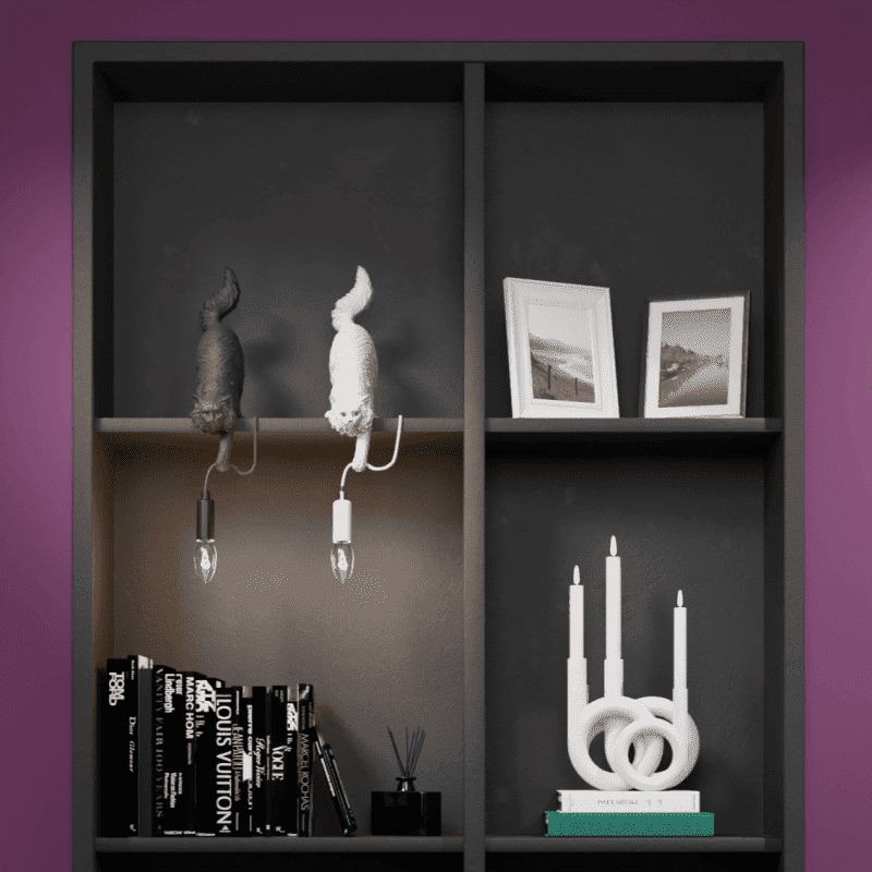 Table Lamp Cat Chichi Black