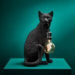 Table Lamp Cat Chouchou Black