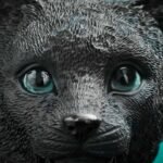 Table Lamp Cat Chouchou Black