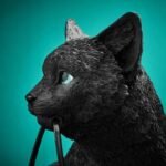 Table Lamp Cat Chouchou Black