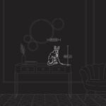 Table Lamp Cat Chouchou Black