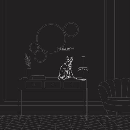 Table Lamp Cat Chouchou Black