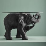 Side Table Elephants Mali and Kisha Black