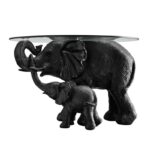 Side Table Elephants Mali and Kisha Black