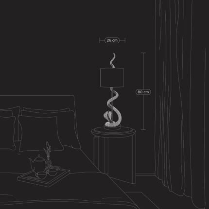 Table Lamp Snake Kaara Gold