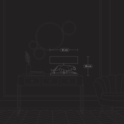 Table Lamp Panther Baghiro Gold-Black