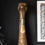 ANTIQUE BRONZE OSTRICH WALL LIGHT