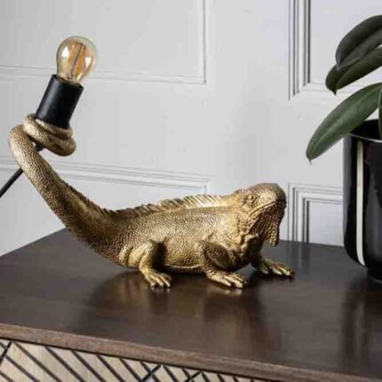 GOLD LIZARD TABLE/WALL LIGHT