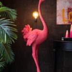 FABULOUS PINK OSTRICH FLOOR LAMP