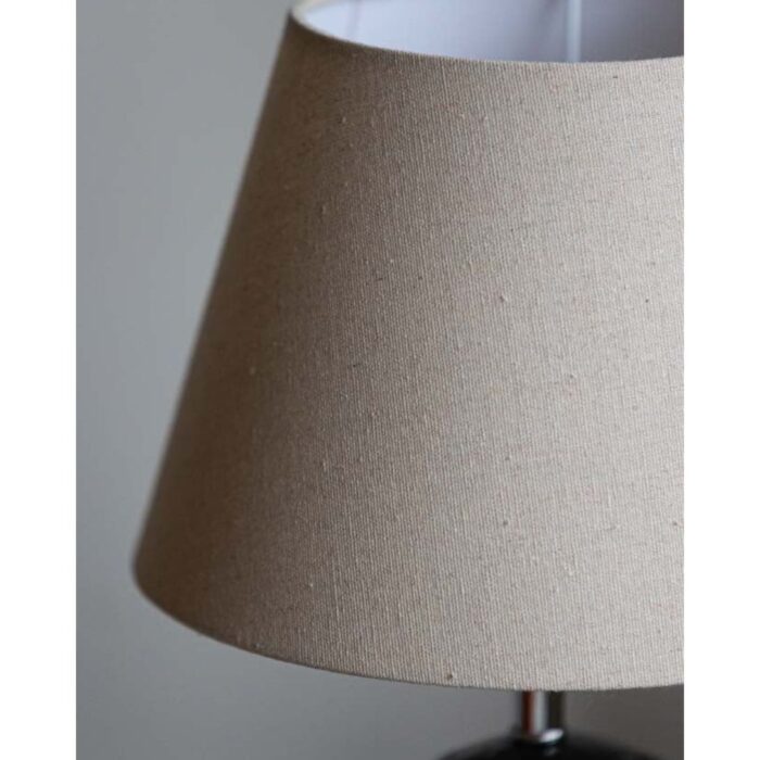 STANLEY THE BLACK SEAL TABLE LAMP WITH LINEN SHADE