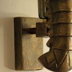 BRASS-EFFECT LOBSTER WALL LIGHT