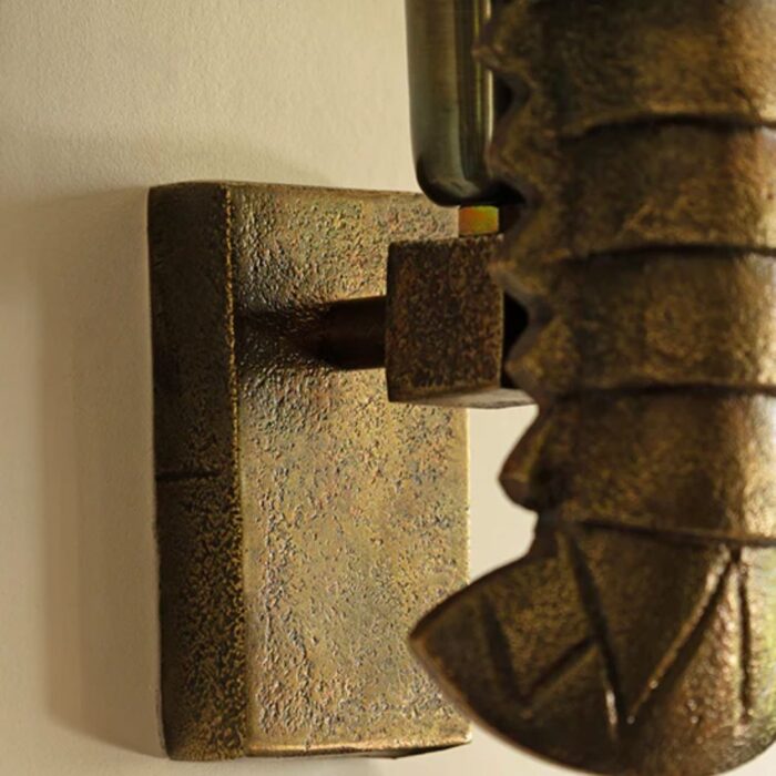 BRASS-EFFECT LOBSTER WALL LIGHT