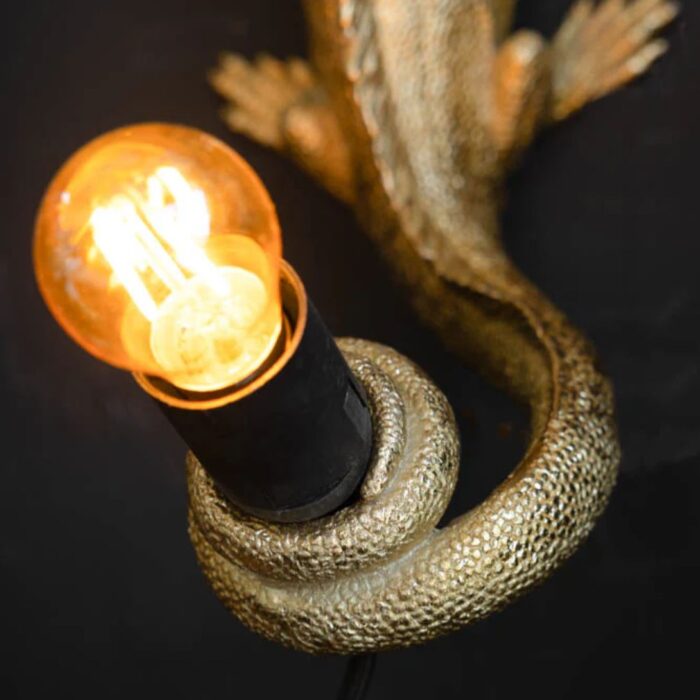 GOLD LIZARD TABLE/WALL LIGHT