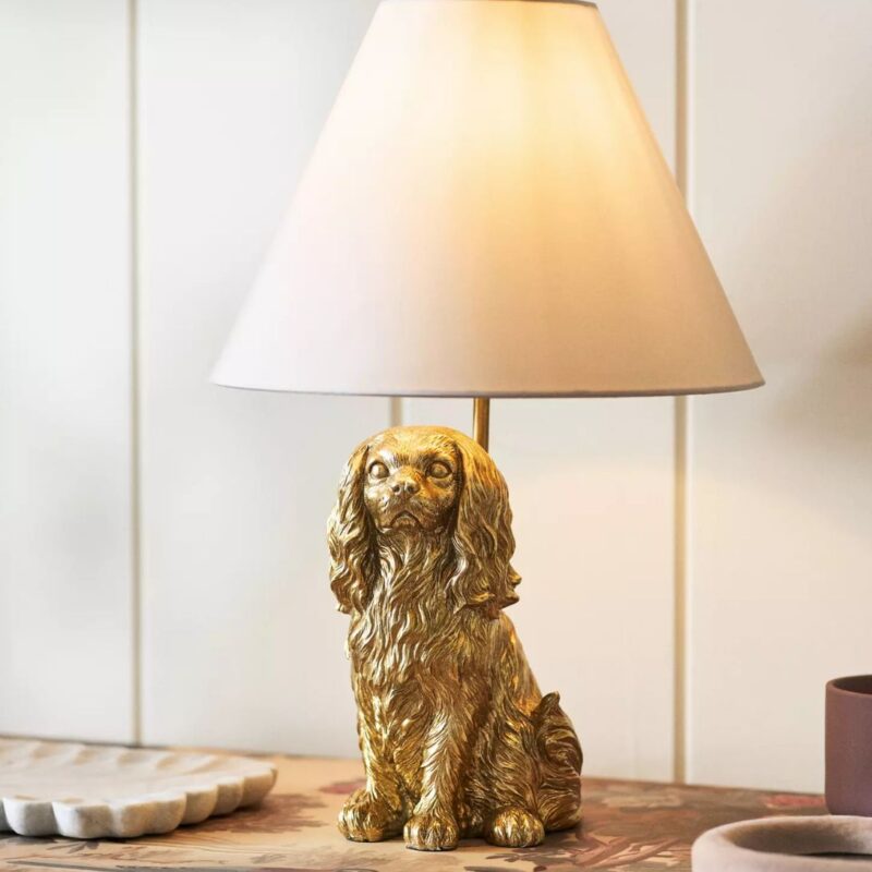THE ICON TABLE LAMP DOG EDITION KING CHARLES CAVALIER