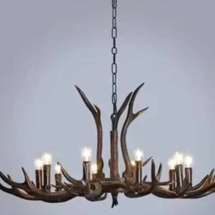 AFRALIA RETRO NORDIC ANTLERS PENDANT LAMP ANTIQUE BROWN