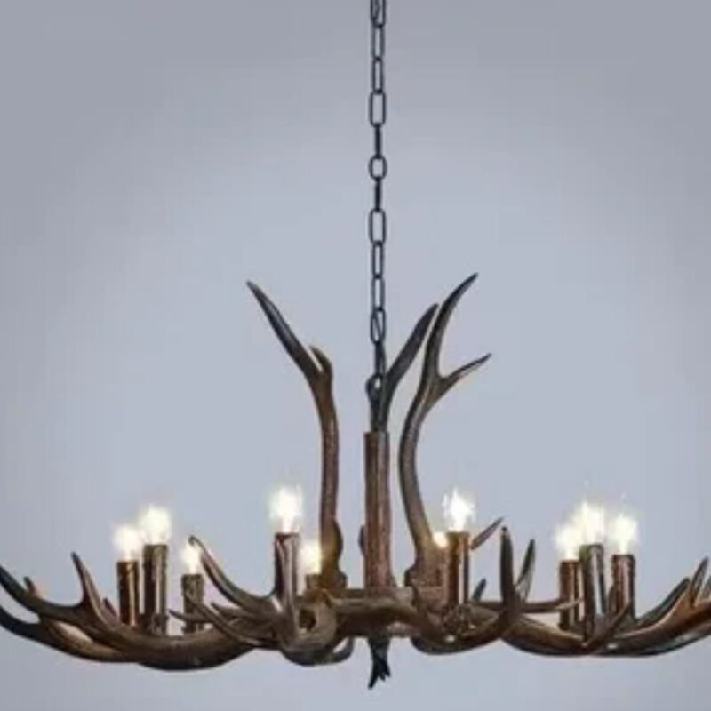 AFRALIA RETRO NORDIC ANTLERS PENDANT LAMP ANTIQUE BROWN