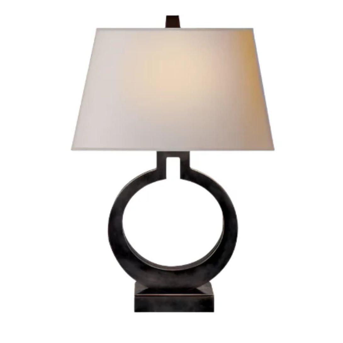 1 RING FORM TABLE LAMP BRONZE