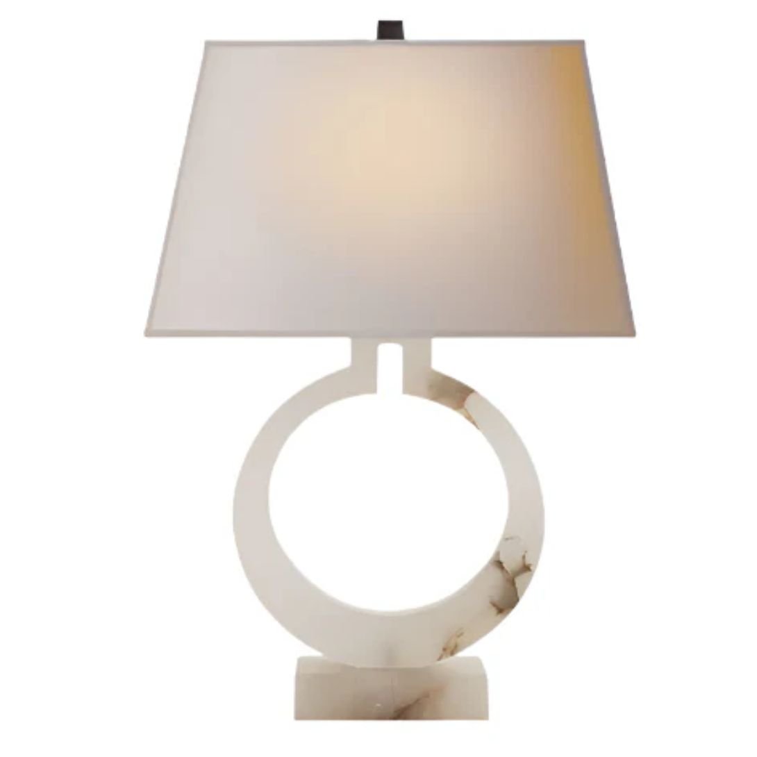 1 RING FORM TABLE LAMP ALABASTER