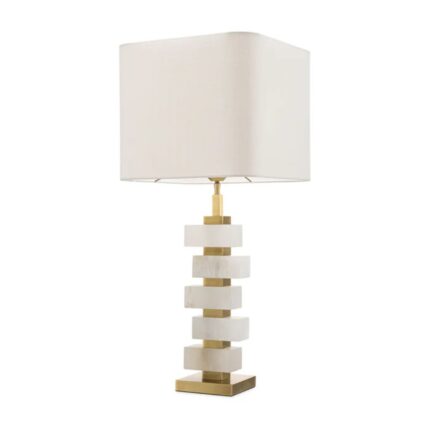 AMBER TABLE LAMP BRASS