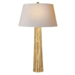 FLUTED SPIRE TABLE LAMP GILDED IRON