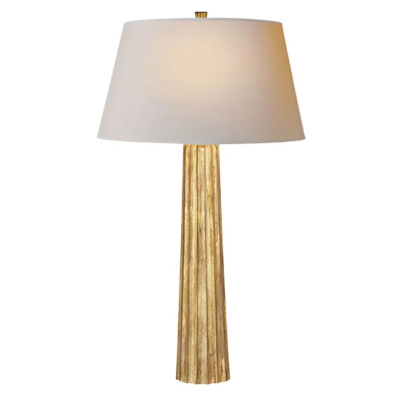 FLUTED SPIRE TABLE LAMP GILDED IRON