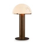 ASTON TABLE LAMP ALABASTER AND ANTIQUE BRASS