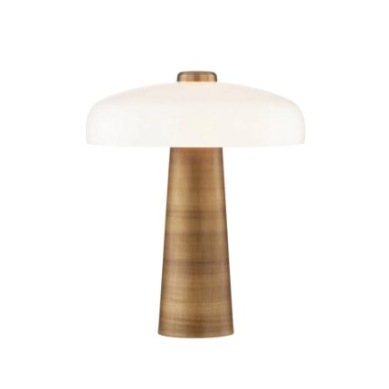 LUSH 1 LIGHT TABLE LAMP PATINA BRASS