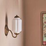 THE ELOISE SCALLOP MILK GLASS SCONCE WALL LIGHT WHITE