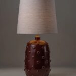 BUTTON LAMP LARGE CRANBERRY