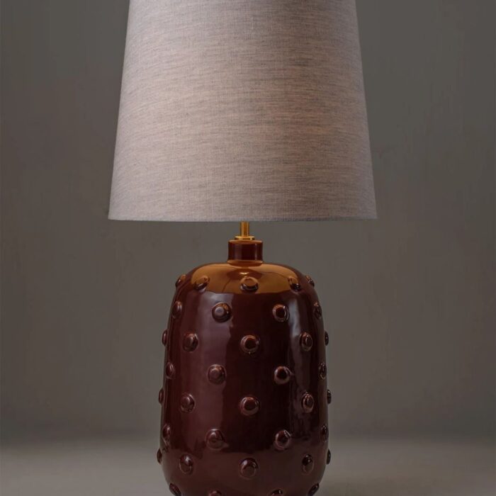 BUTTON LAMP LARGE CRANBERRY